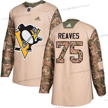 Adidas Miesten Pittsburgh Penguins #75 Ryan Reaves Maastokuvio Aito 2017 Veterans Day Ommeltu NHL Paita