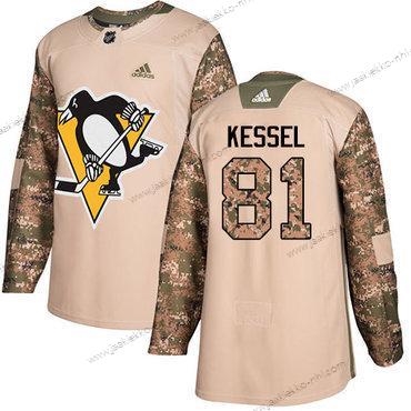 Adidas Miesten Pittsburgh Penguins #81 Phil Kessel Maastokuvio Aito 2017 Veterans Day Ommeltu NHL Paita