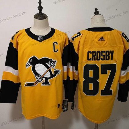 Adidas Miesten Pittsburgh Penguins #87 Sidney Crosby Keltainen Vaihtopaita Ommeltu NHL Paita