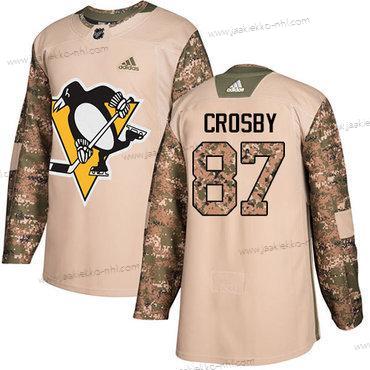 Adidas Miesten Pittsburgh Penguins #87 Sidney Crosby Maastokuvio Aito 2017 Veterans Day Ommeltu NHL Paita