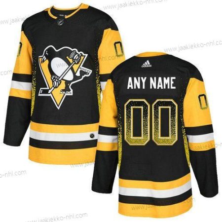 Adidas Miesten Pittsburgh Penguins Mukautettu Musta Paita