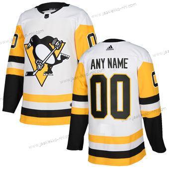 Adidas Miesten Pittsburgh Penguins Mukautettu Valkoinen Aito Paita