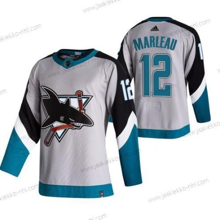 Adidas Miesten San Jose Sharks #12 Patrick Marleau Harmaa 2020-21 Käänteinen Retro Vaihtopaita NHL Paita