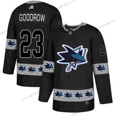 Adidas Miesten San Jose Sharks #23 Barclay Goodrow Musta Maajoukkue Logos Paita