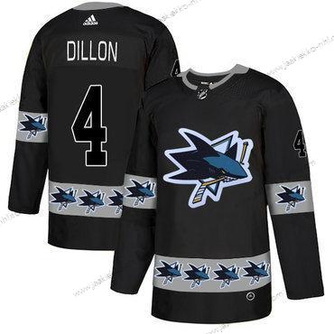 Adidas Miesten San Jose Sharks #4 Brenden Dillon Musta Maajoukkue Logos Paita