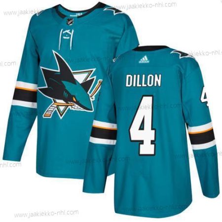 Adidas Miesten San Jose Sharks #4 Brenden Dillon Sinivihreä Kotiottelupaita Aito Ommeltu NHL Paita