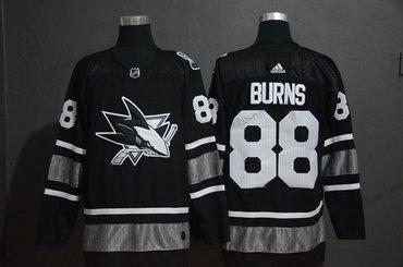 Adidas Miesten San Jose Sharks 88 Brent Burns Musta 2019 NHL All-Star Game Paita