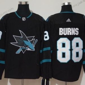 Adidas Miesten San Jose Sharks #88 Brent Burns Musta Vaihtopaita Aito Ommeltu NHL Paita