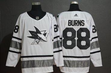 Adidas Miesten San Jose Sharks 88 Brent Burns Valkoinen 2019 NHL All-Star Game Paita