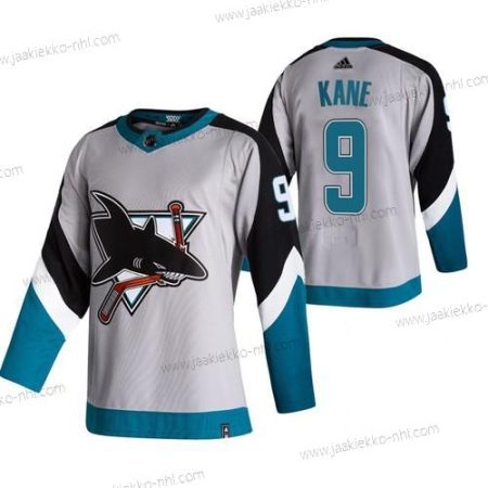 Adidas Miesten San Jose Sharks #9 Evander Kane Harmaa 2020-21 Käänteinen Retro Vaihtopaita NHL Paita