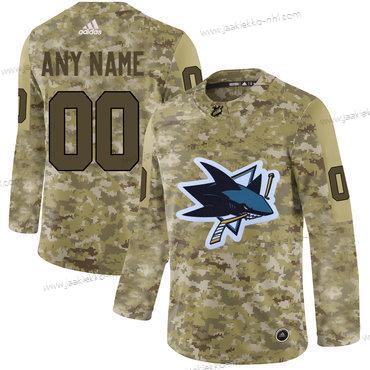 Adidas Miesten San Jose Sharks Mukautettu Maastokuvio Paita