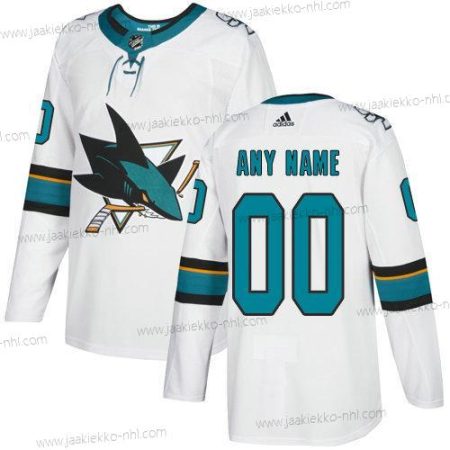 Adidas Miesten San Jose Sharks Mukautettu NHL Aito Valkoinen Paita