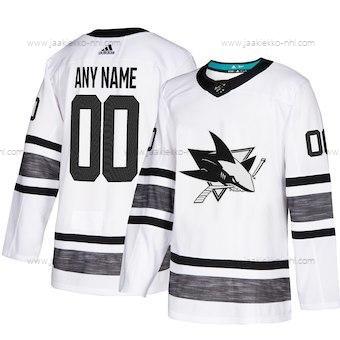 Adidas Miesten San Jose Sharks Mukautettu Valkoinen 2019 NHL All-Star Game Parley Aito Paita