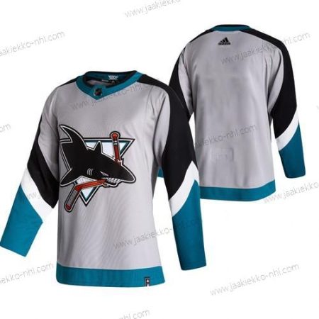 Adidas Miesten San Jose Sharks Tyhjä Harmaa 2020-21 Käänteinen Retro Vaihtopaita NHL Paita