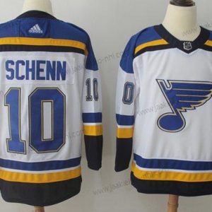 Adidas Miesten St. Louis Blues #10 Brayden Schenn Valkoinen Road Aito Ommeltu NHL Paita