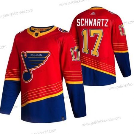 Adidas Miesten St. Louis Blues #17 Jaden Schwartz Punainen 2020-21 Käänteinen Retro Vaihtopaita NHL Paita