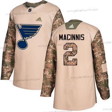 Adidas Miesten St. Louis Blues #2 Al Macinnis Maastokuvio Aito 2017 Veterans Day Ommeltu NHL Paita