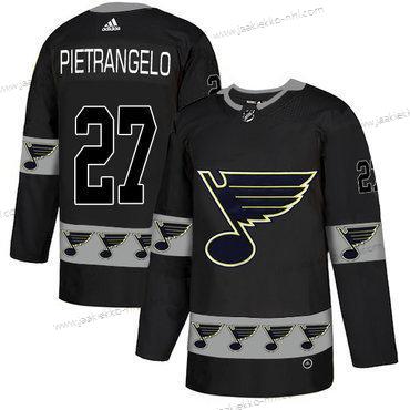 Adidas Miesten St. Louis Blues #27 Alex Pietrangelo Musta Maajoukkue Logos Paita