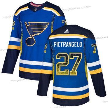 Adidas Miesten St. Louis Blues #27 Alex Pietrangelo Royal Sininen Musta Paita