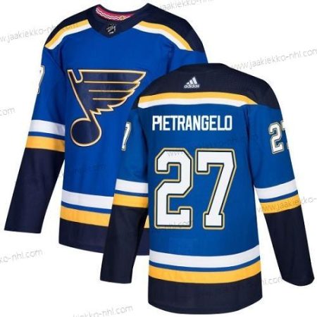 Adidas Miesten St. Louis Blues #27 Alex Pietrangelo Sininen Kotiottelupaita Aito Ommeltu NHL Paita