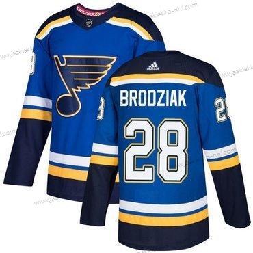 Adidas Miesten St. Louis Blues #28 Kyle Brodziak Sininen Kotiottelupaita Aito Ommeltu NHL Paita