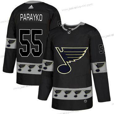 Adidas Miesten St. Louis Blues #55 Colton Parayko Musta Maajoukkue Logos Paita