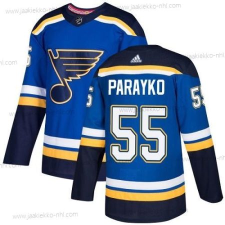 Adidas Miesten St. Louis Blues #55 Colton Parayko Sininen Kotiottelupaita Aito Ommeltu NHL Paita