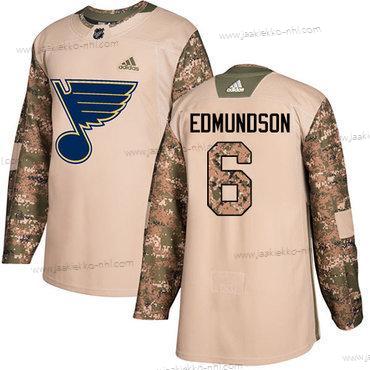 Adidas Miesten St. Louis Blues #6 Joel Edmundson Maastokuvio Aito 2017 Veterans Day Ommeltu NHL Paita