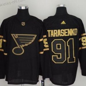 Adidas Miesten St. Louis Blues 91 Vladimir Tarasenko Musta Kulta Paita