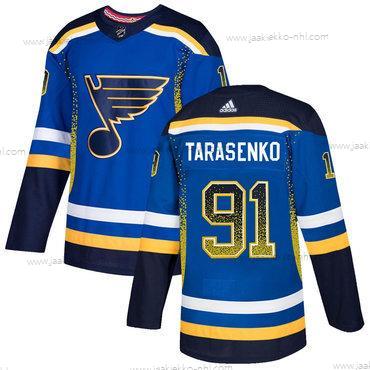 Adidas Miesten St. Louis Blues #91 Vladimir Tarasenko Royal Sininen Musta Paita