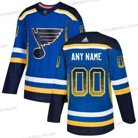 Adidas Miesten St. Louis Blues Mukautettu Royal Sininen Musta Paita