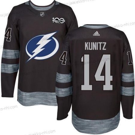 Adidas Miesten Tampa Bay Lightning #14 Chris Kunitz Musta 1917-2017 100th Vuosipäivä Ommeltu NHL Paita