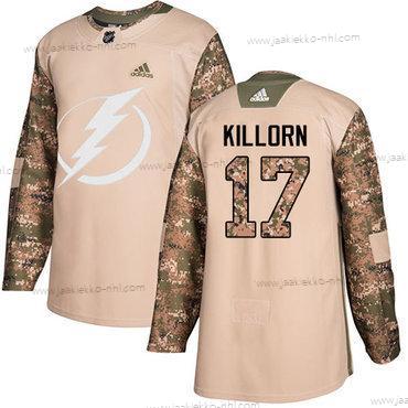 Adidas Miesten Tampa Bay Lightning #17 Alex Killorn Maastokuvio Aito 2017 Veterans Day Ommeltu NHL Paita