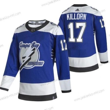 Adidas Miesten Tampa Bay Lightning #17 Alex Killorn Sininen 2020-21 Käänteinen Retro Vaihtopaita NHL Paita