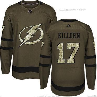 Adidas Miesten Tampa Bay Lightning #17 Alex Killorn Vihreä Salute to Service Ommeltu NHL Paita