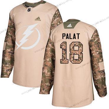 Adidas Miesten Tampa Bay Lightning #18 Ondrej Palat Maastokuvio Aito 2017 Veterans Day Ommeltu NHL Paita