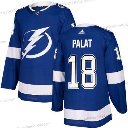 Adidas Miesten Tampa Bay Lightning #18 Ondrej Palat Sininen Kotiottelupaita Aito Ommeltu NHL Paita