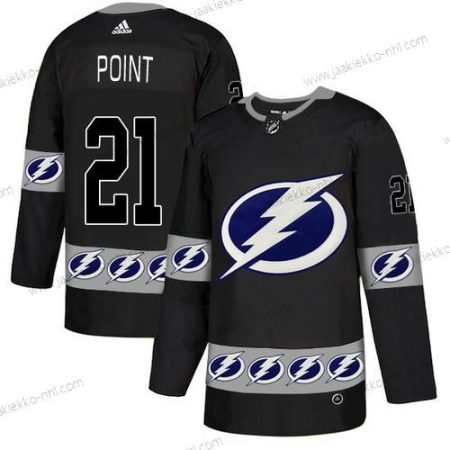 Adidas Miesten Tampa Bay Lightning #21 Brayden Point Musta Maajoukkue Logos Paita