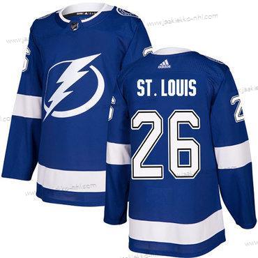 Adidas Miesten Tampa Bay Lightning #26 Martin St. Louis Sininen Kotiottelupaita Aito Ommeltu NHL Paita