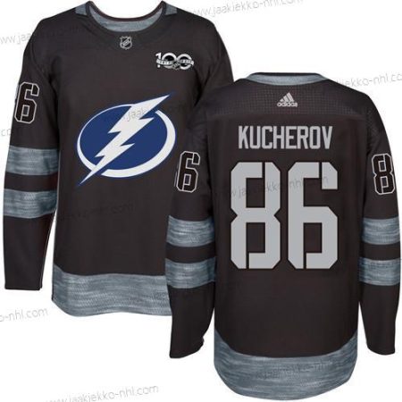 Adidas Miesten Tampa Bay Lightning #86 Nikita Kucherov Musta 1917-2017 100th Vuosipäivä Ommeltu NHL Paita