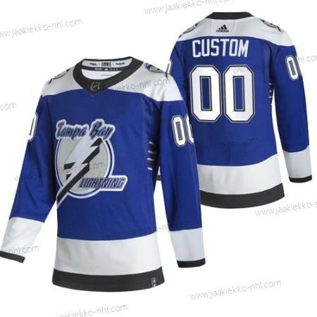 Adidas Miesten Tampa Bay Lightning Mukautettu Sininen 2020-21 Vaihtopaita Aito Pelaaja NHL Paita