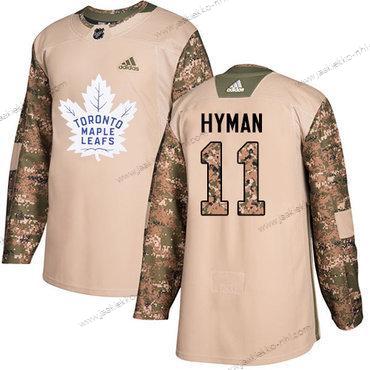 Adidas Miesten Toronto Maple Leafs #11 Zach Hyman Maastokuvio Aito 2017 Veterans Day Ommeltu NHL Paita