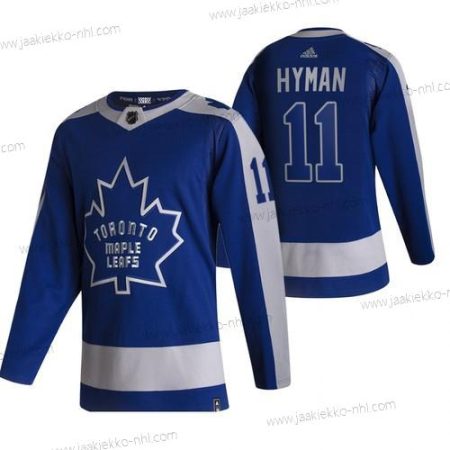 Adidas Miesten Toronto Maple Leafs #11 Zach Hyman Sininen 2020-21 Käänteinen Retro Vaihtopaita NHL Paita