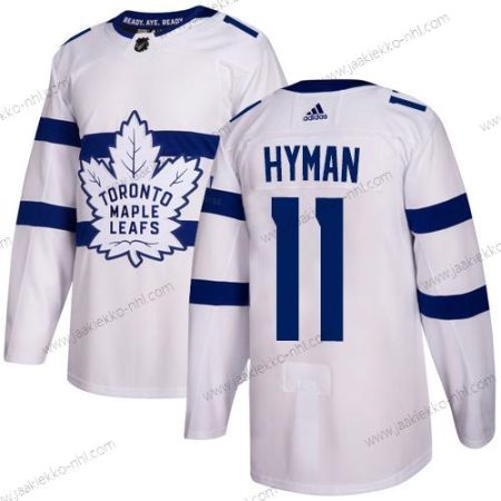 Adidas Miesten Toronto Maple Leafs #11 Zach Hyman Valkoinen Aito 2018 Stadium Series Ommeltu NHL Paita