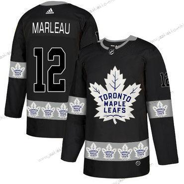 Adidas Miesten Toronto Maple Leafs #12 Patrick Marleau Musta Maajoukkue Logos Paita