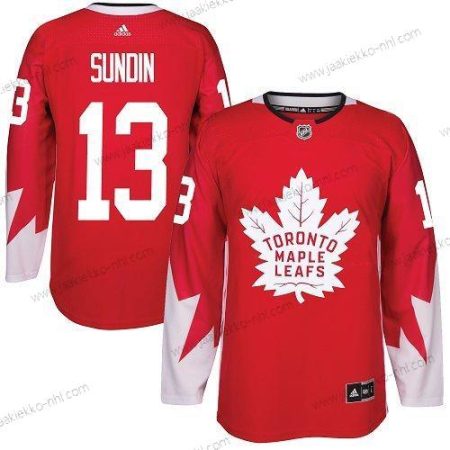 Adidas Miesten Toronto Maple Leafs #13 Mats Sundin Punainen Kanadan maajoukkue Aito Ommeltu NHL Paita