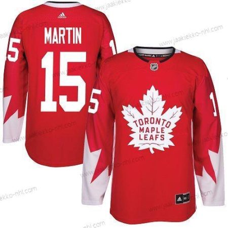 Adidas Miesten Toronto Maple Leafs #15 Matt Martin Punainen Kanadan maajoukkue Aito Ommeltu NHL Paita