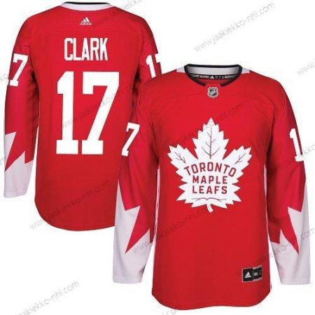 Adidas Miesten Toronto Maple Leafs #17 Wendel Clark Punainen Kanadan maajoukkue Aito Ommeltu NHL Paita