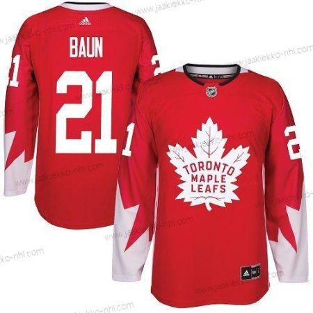 Adidas Miesten Toronto Maple Leafs #21 Bobby Baun Punainen Kanadan maajoukkue Aito Ommeltu NHL Paita