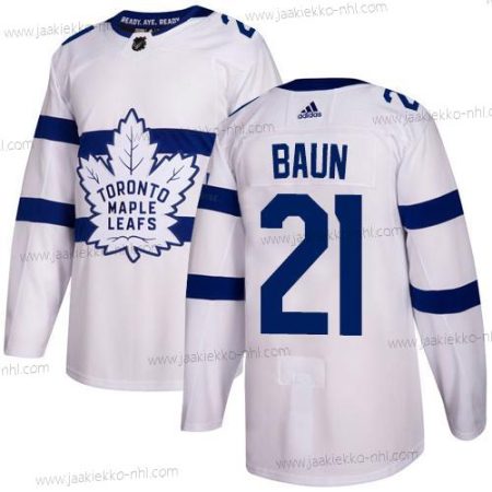 Adidas Miesten Toronto Maple Leafs #21 Bobby Baun Valkoinen Aito 2018 Stadium Series Ommeltu NHL Paita